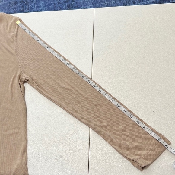 Movesgood Leeopold Ribbed Polo Shirt Bamboo Lyocell Tan NWT Sz L/XL - Picture 8 of 11